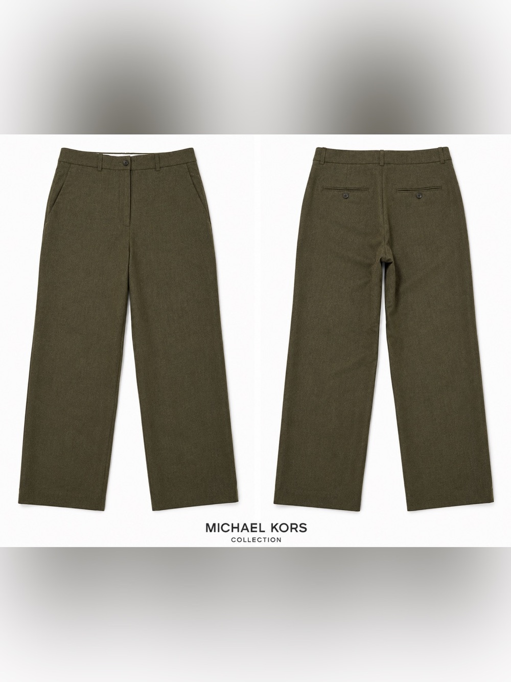 Michael Kors Collection MKWR293A KR521 — Olive Melange 310 — Italian Virgin Wool